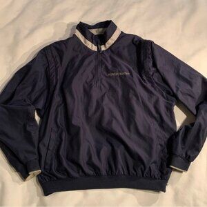 Womens Navy Nursemates Charles River Apparel Pullover Windbreaker Jacket Sz L